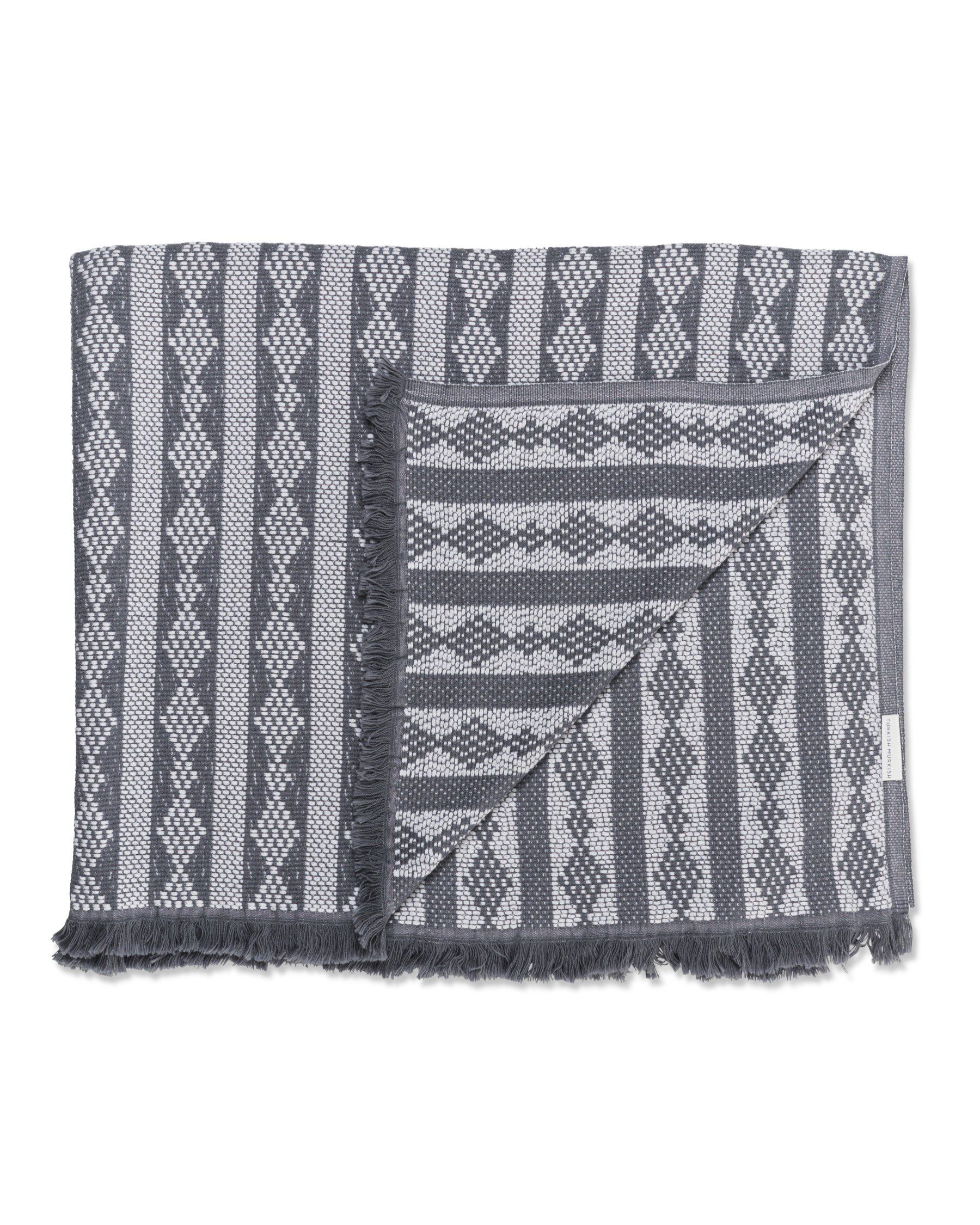 Rummy Blanket – Grey & White - Image 4