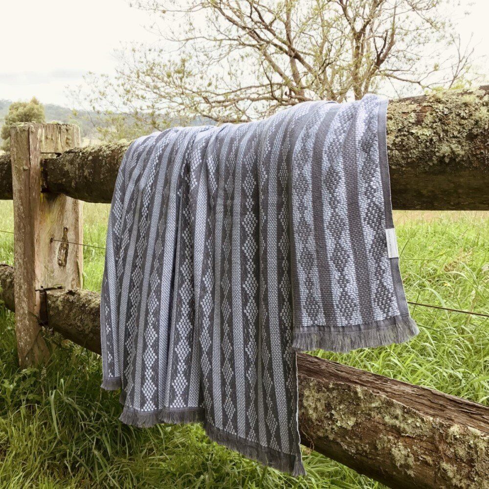 Rummy Blanket – Grey & White - Image 3