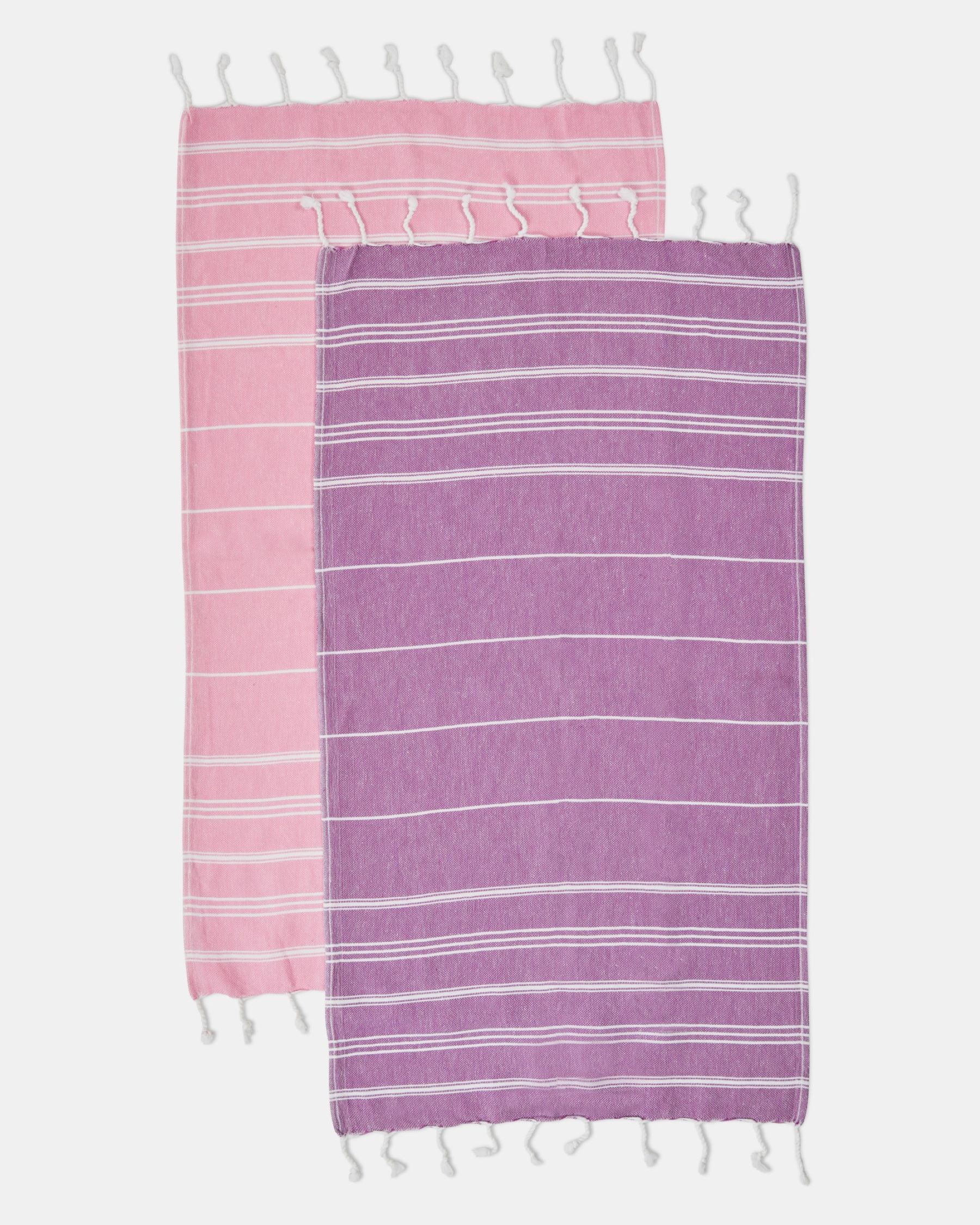 Home & Gym Small Towel Duo – Pink and Violet - Image 2